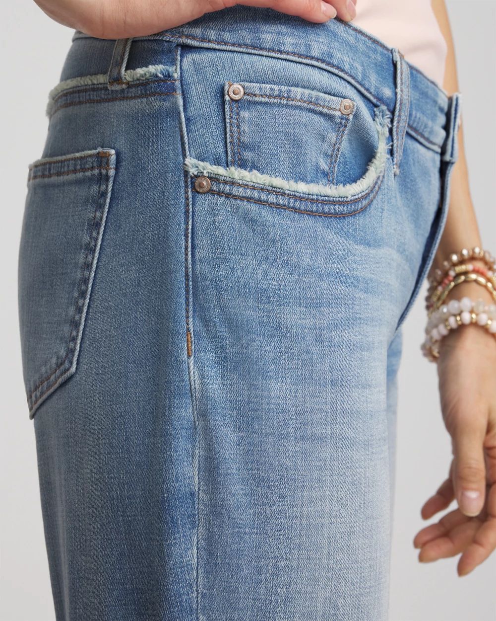 Girlfriend Frayed Cropped Jeans | Chico's Girlfriend Frayed Cropped Jeans | Chico's